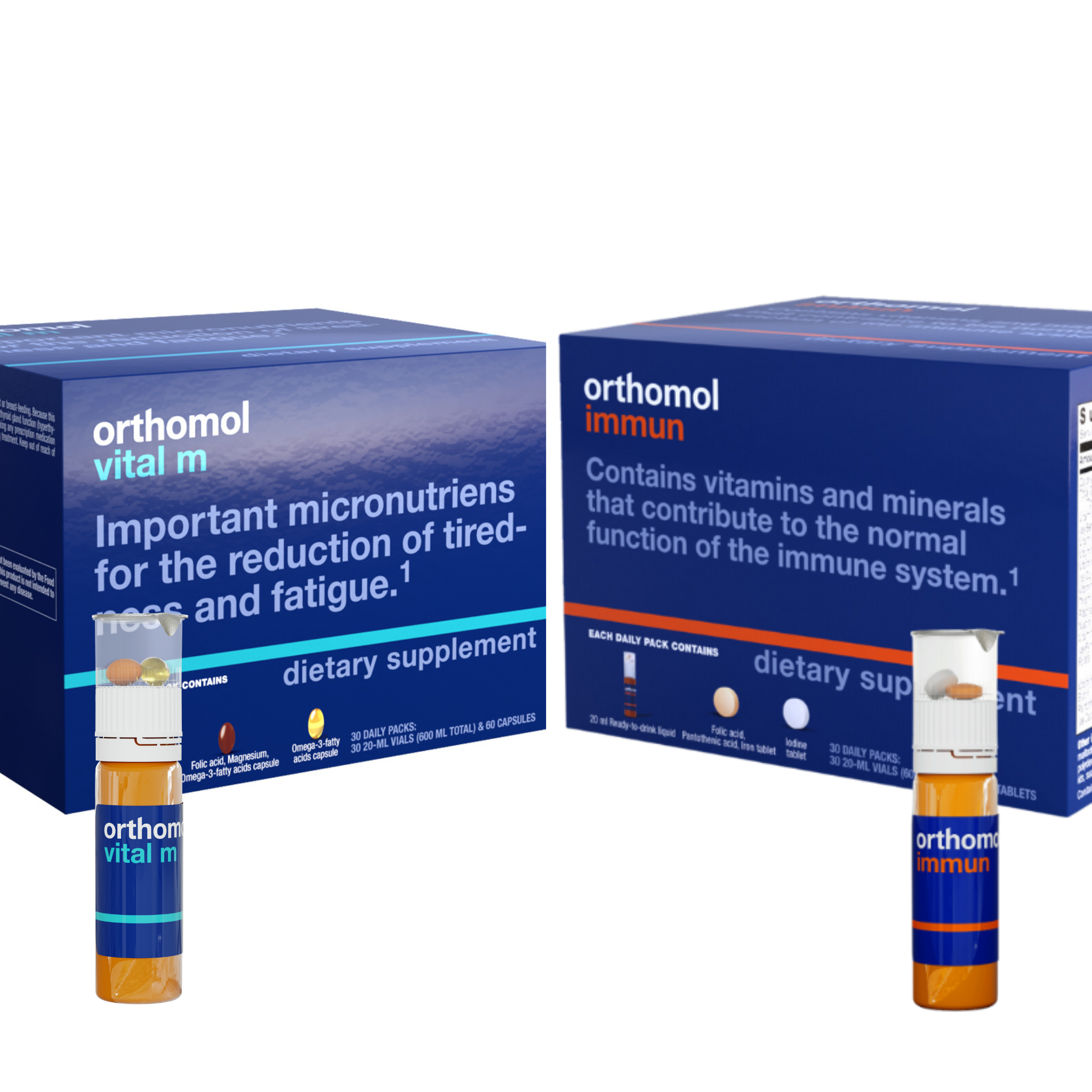 Orthomol Immun + Vital M — Men’s Wellness Pack | Liquid Vials | 30-Day Supply
