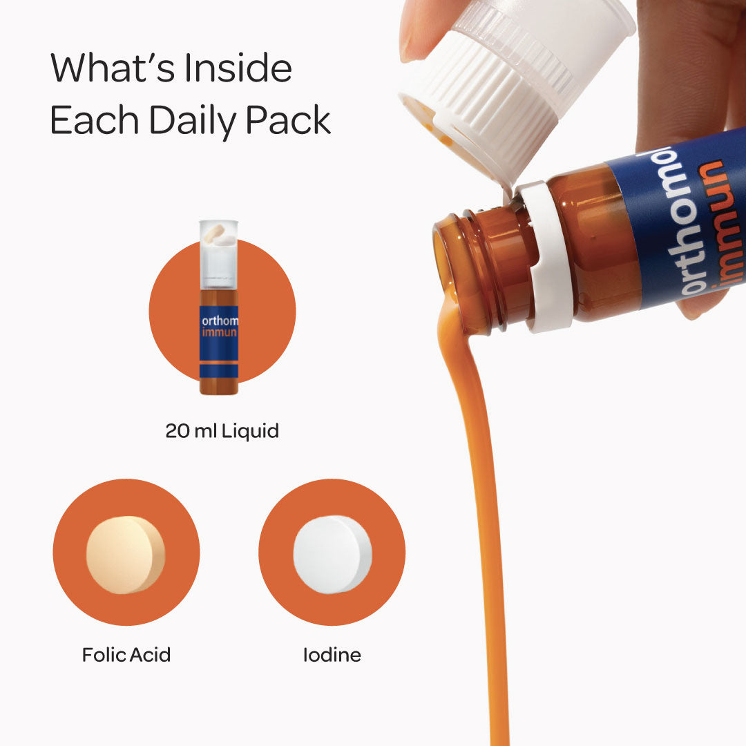 Orthomol Immun — Daily Immune Support with Vitamins A–E, Zinc & Selenium | Liquid Vials | 7-Day Supply