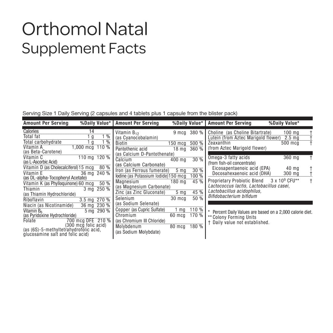 Orthomol Fertil Plus + Natal — Fertility & Prenatal Health Bundle | Tablets & Capsules | 30-Day Supply