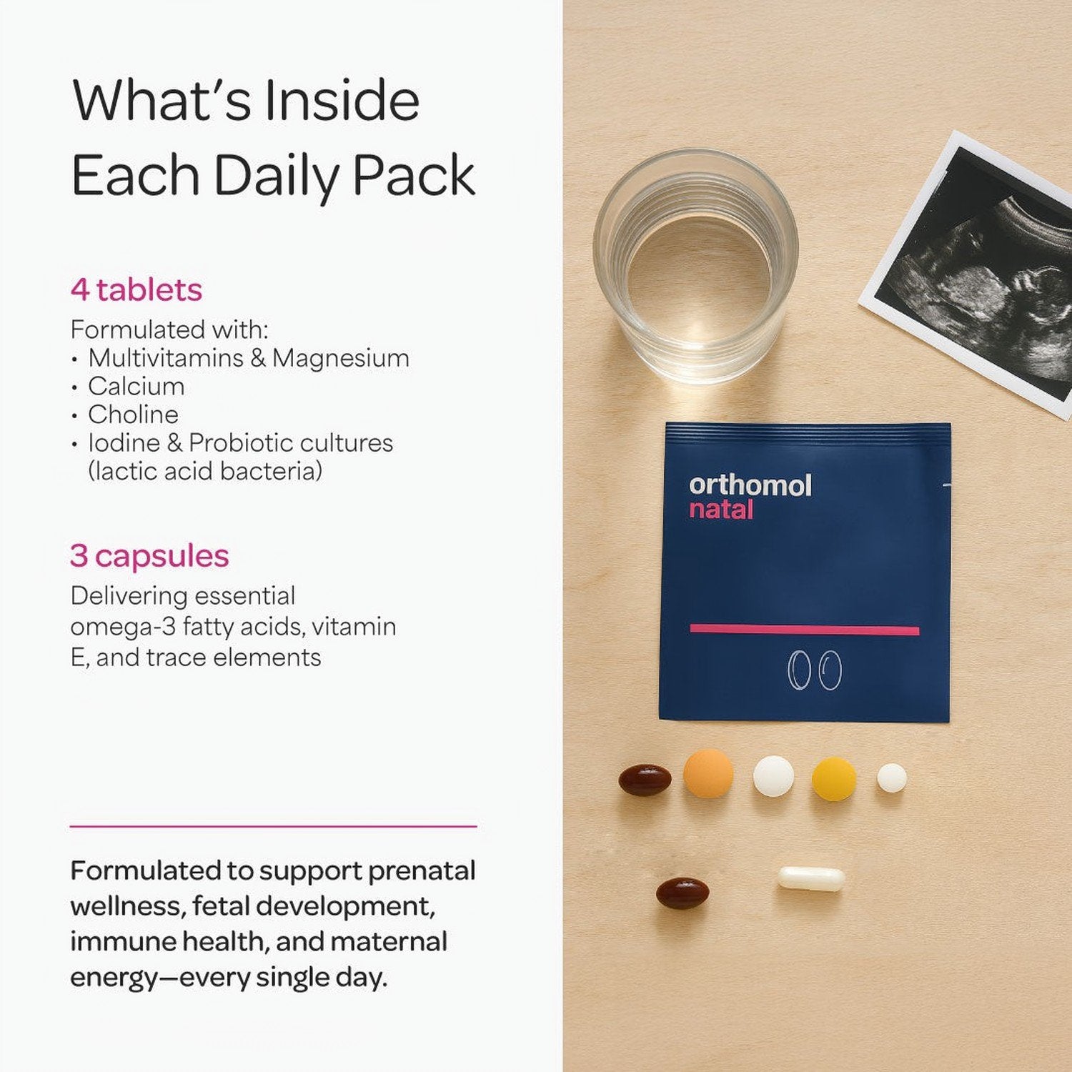 Orthomol Natal — Prenatal & Postnatal Support with DHA, Folic Acid & Daily Micronutrients | Tablets & Capsules | 30-Day Supply