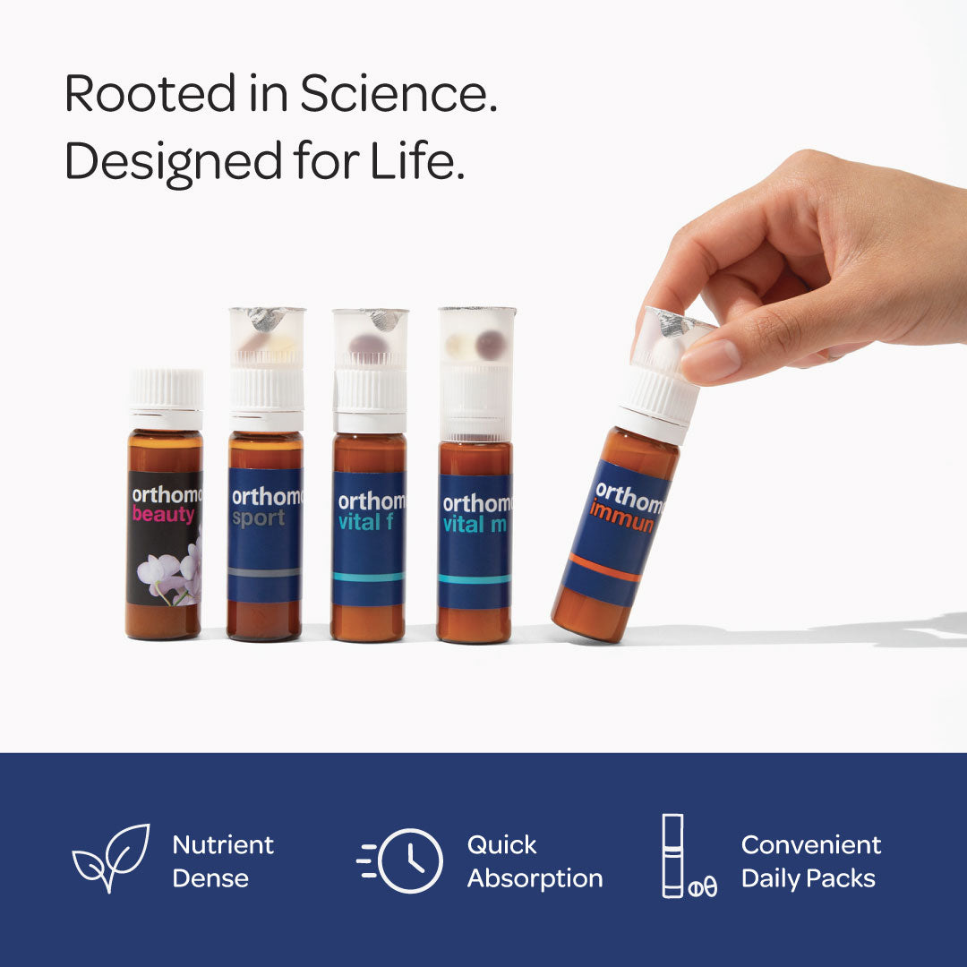 Orthomol Sport — Advanced Sports Nutrition with Essential Vitamins, Minerals, Omega-3, CoQ10 & L-Carnitine for Performance, Endurance & Recovery | Liquid Vials | 30-Day Supply