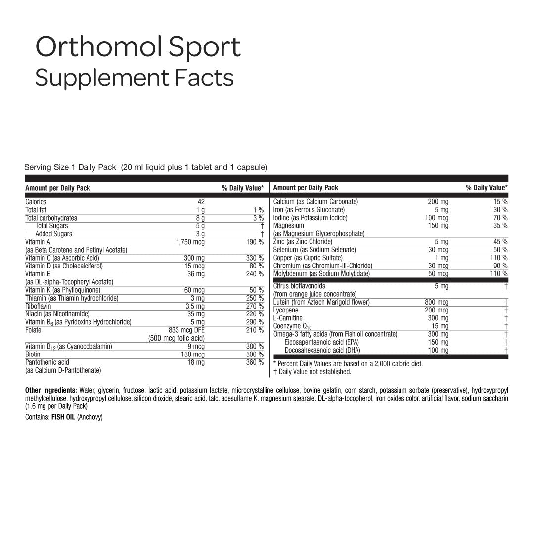 Orthomol Immun + Sport — Immune & Performance Nutrition Support Bundle | Liquid Vials | 30-Day Supply