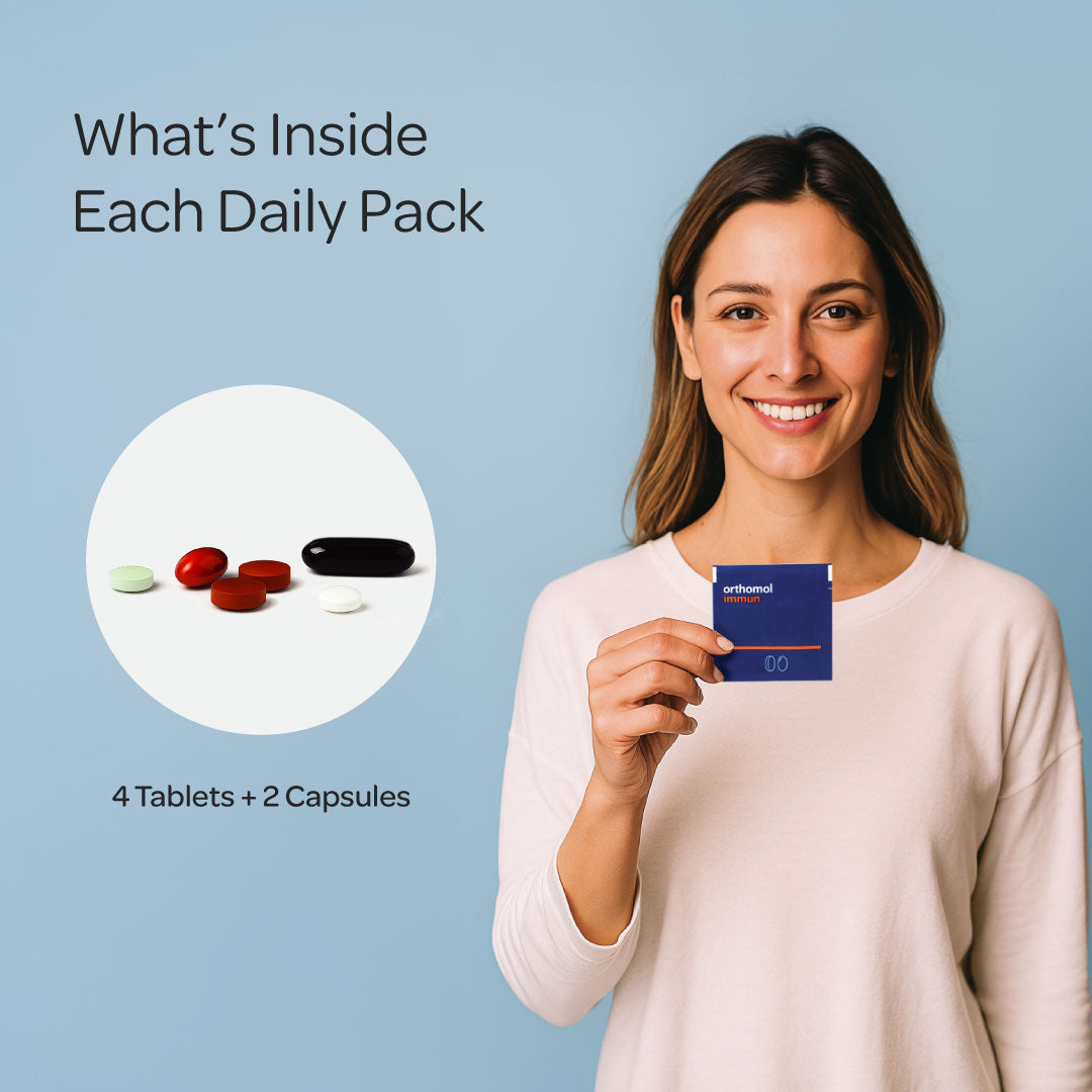 Orthomol Immun — Daily Immune Support with Vitamins A–E, Zinc & Selenium | Tablets & Capsules | 30-Day Supply
