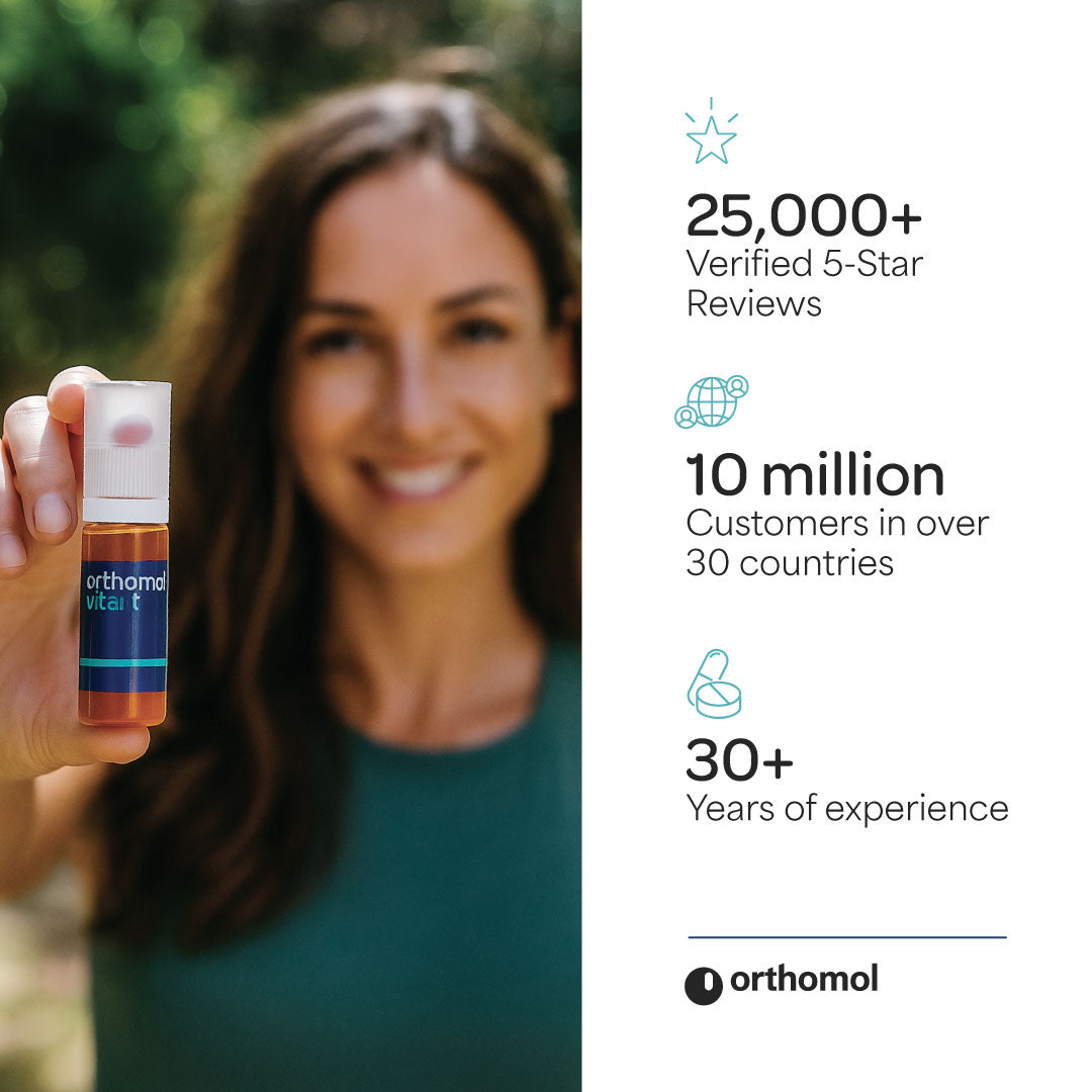 Orthomol Vital F – Liquid Vials | 7-Day Women's Supplement for Daily Energy, Vitality & Fatigue Support with Magnesium, B Vitamins & Omega-3