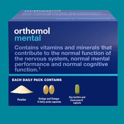 Orthomol Mental, 30-Day Supply, Premium Cognitive Support Supplement with Essential Brain Nutrients for Enhanced Focus & Energy