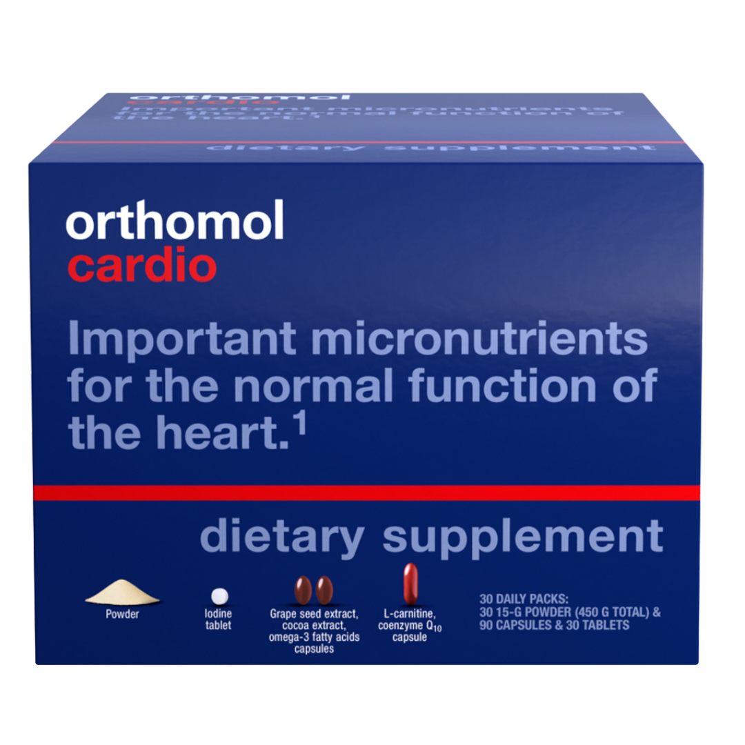 Orthomol Cardio, 30-Day Supply, Comprehensive Supplement for Cardiovascular Health with Essential Nutrients for Circulatory System Support