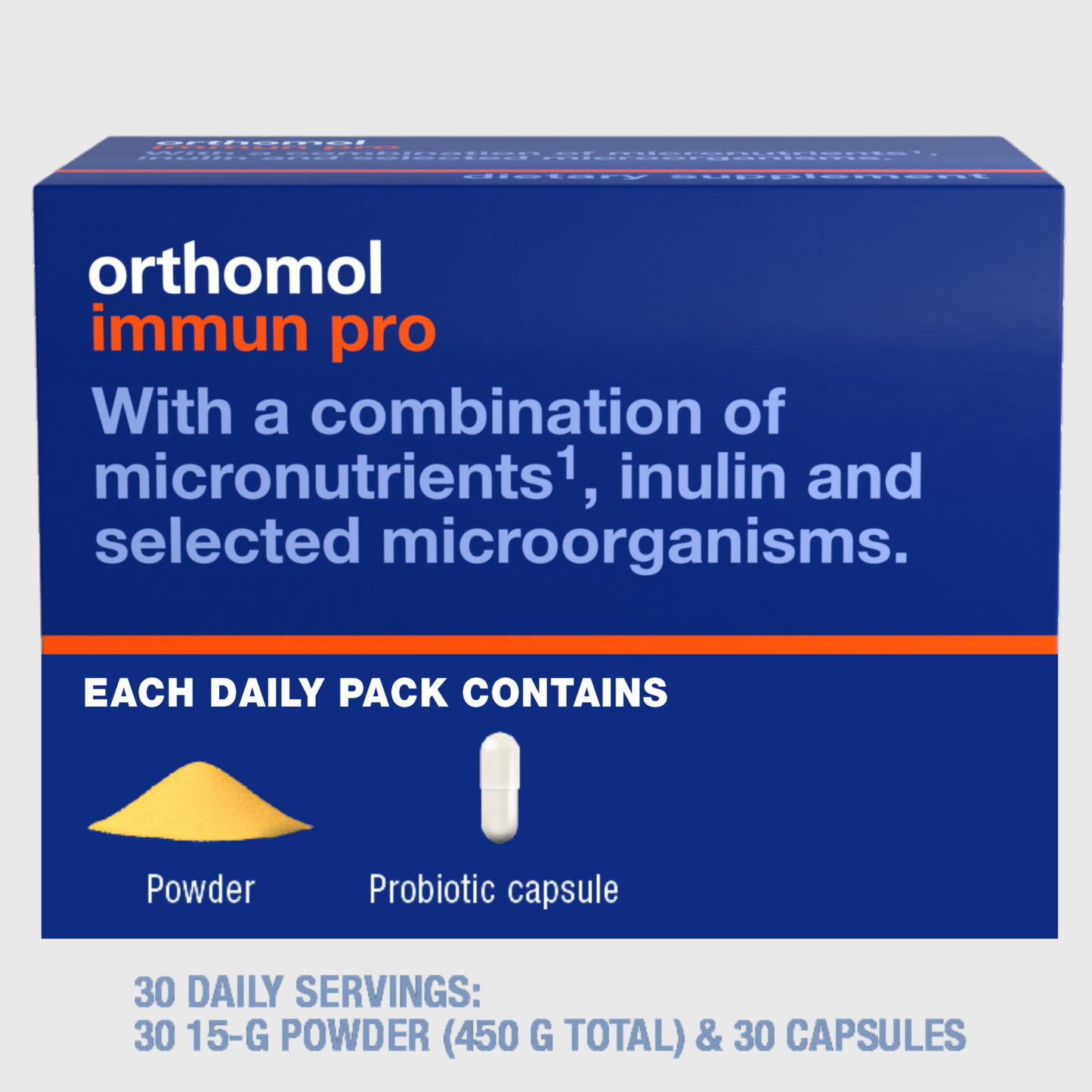 Orthomol Immun Pro – Probiotic & Powder | 30-Day Supply of Advance Immune Defense Supplements with Essential Micronutrients