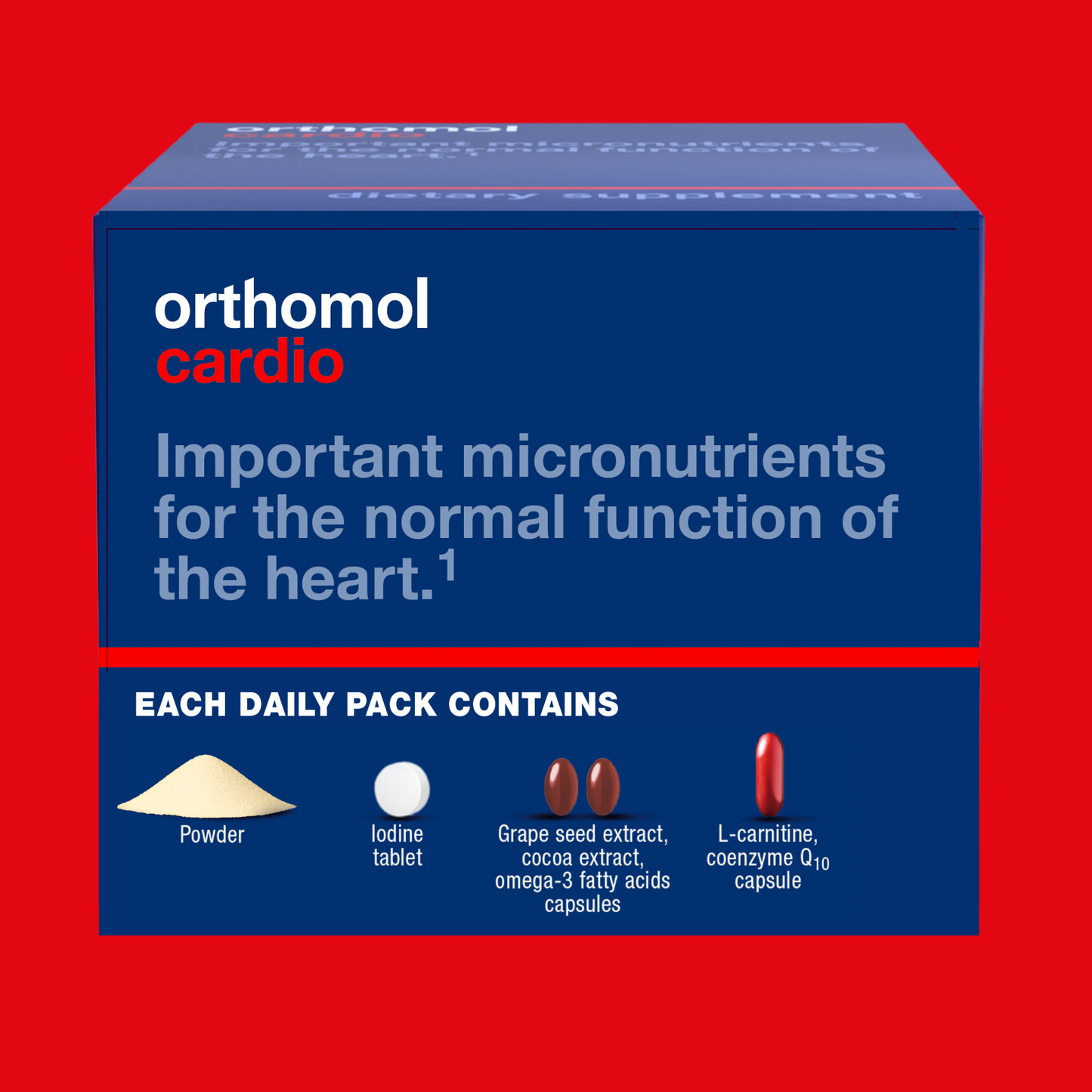 Orthomol Cardio, 30-Day Supply, Comprehensive Supplement for Cardiovascular Health with Essential Nutrients for Circulatory System Support