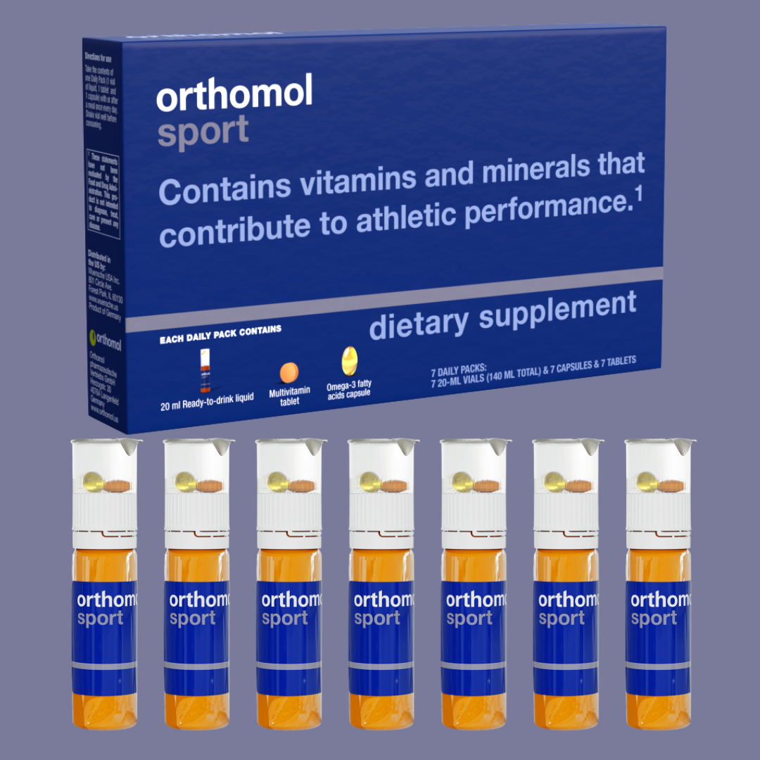 Orthomol Sport, 7-Day Supply, Premium Sports Nutrition Supplement with Vitamins A, B, C, D, E, Zinc, Iodine, Coenzyme Q10, L-Carnitine, Omega-3, and Essential Minerals for Optimal Performance