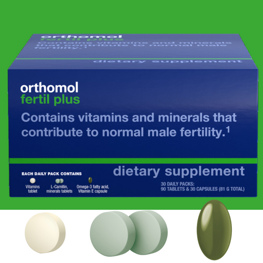 Orthomol Fertil Plus 30, Male Prenatal Supplements, Vital Nutrients for Conception with Selenium and L-Carnitine, 30-Day Supply