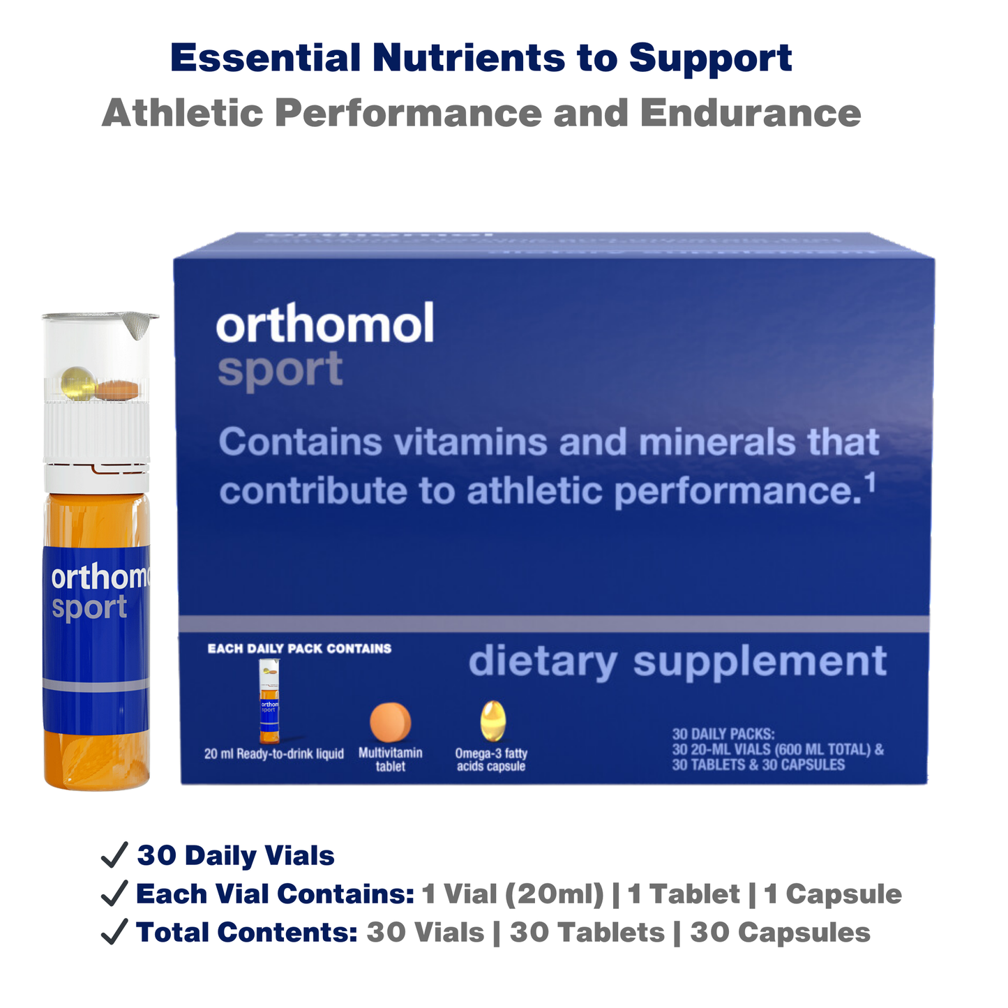 Sport and athletic performance multivitamins ready to drink liquid supplements for men and women