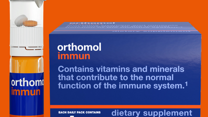 Orthomol Immun Vial, Daily Liquid Immune Support Supplement, 30-Day Supply, Includes Vitamins A, B, C, D, E, Zinc & Iodine, Premium Formula for Enhanced Immune Defense