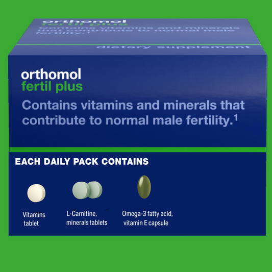 Orthomol Fertil Plus – 30-Day Supply | Premium Male Fertility Support with Selenium, Zinc, L-Carnitine & Antioxidants