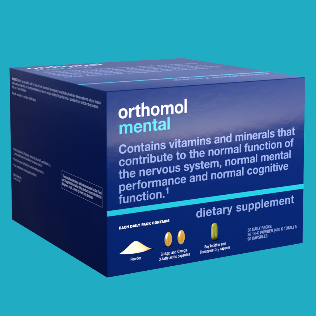 Orthomol Mental, 30-Day Supply, Premium Cognitive Support Supplement with Essential Brain Nutrients for Enhanced Focus & Energy