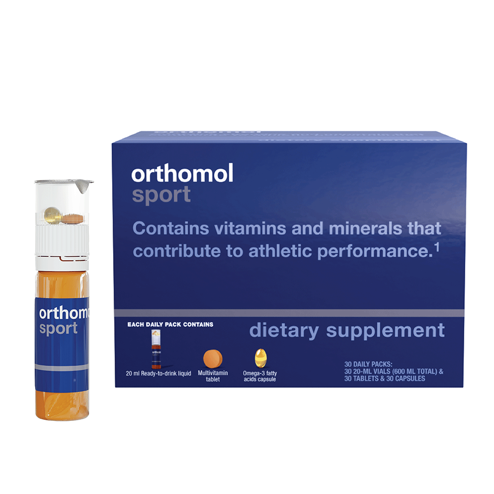 Orthomol Sport, 30-Day Supply, Premium Sports Nutrition Supplement with Vitamins A, B, C, D, E, Zinc, Iodine, Coenzyme Q10, L-Carnitine, Omega-3, and Essential Minerals for Optimal Performance