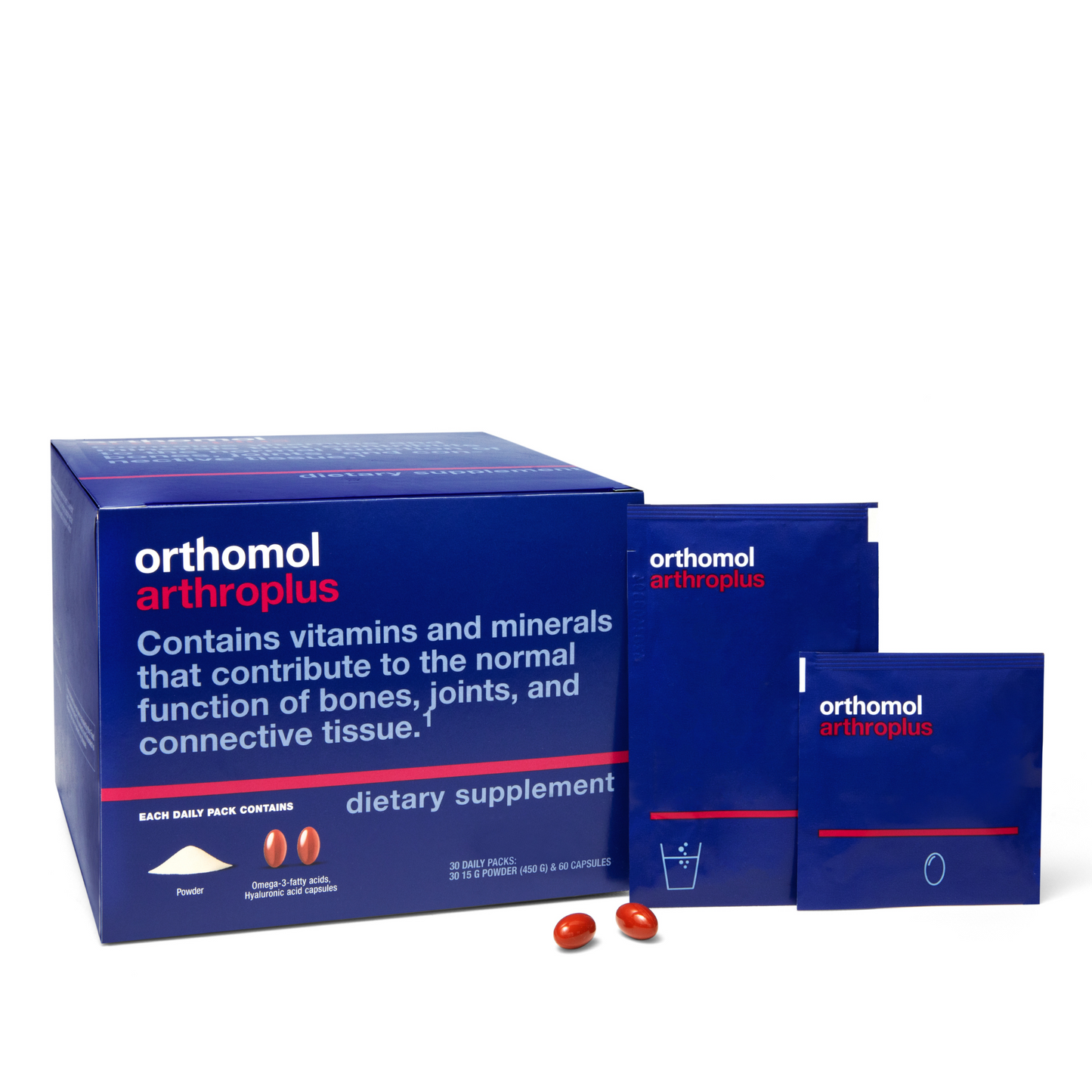 Orthomol Arthroplus, 30-Day Supply, Bone & Joint Health Supplement, Collagen Hydrolysate, Glucosamine Sulfate, Chondroitin Sulfate