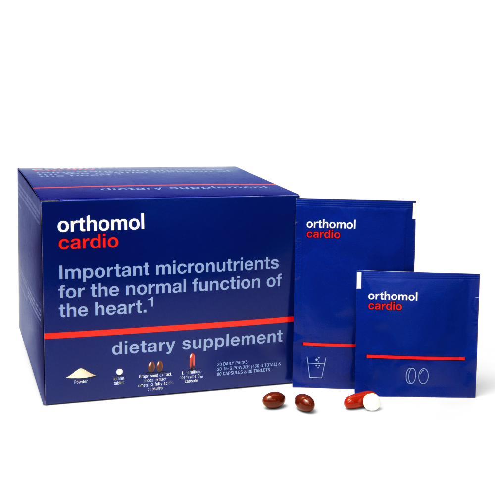 Orthomol Cardio, 30-Day Supply, Comprehensive Supplement for Cardiovascular Health with Essential Nutrients for Circulatory System Support