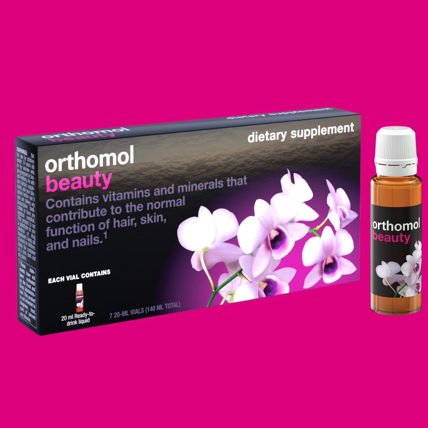 Orthomol Beauty, Women's Beauty Supplement, 7-Day Supply, Supports Hair, Skin, and Nail Health, Collagen Supplement with Coenzyme Q10