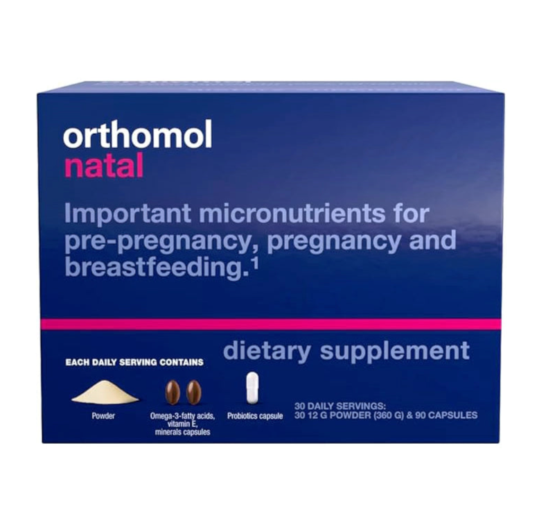 Orthomol Natal – Powder Packs | 30-Day Advanced Prenatal & Postnatal Supplement with DHA, Folic Acid & Essential Daily Micronutrients