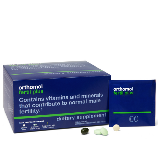 Orthomol Fertil Plus – 30-Day Supply | Premium Male Fertility Support with Selenium, Zinc, L-Carnitine & Antioxidants