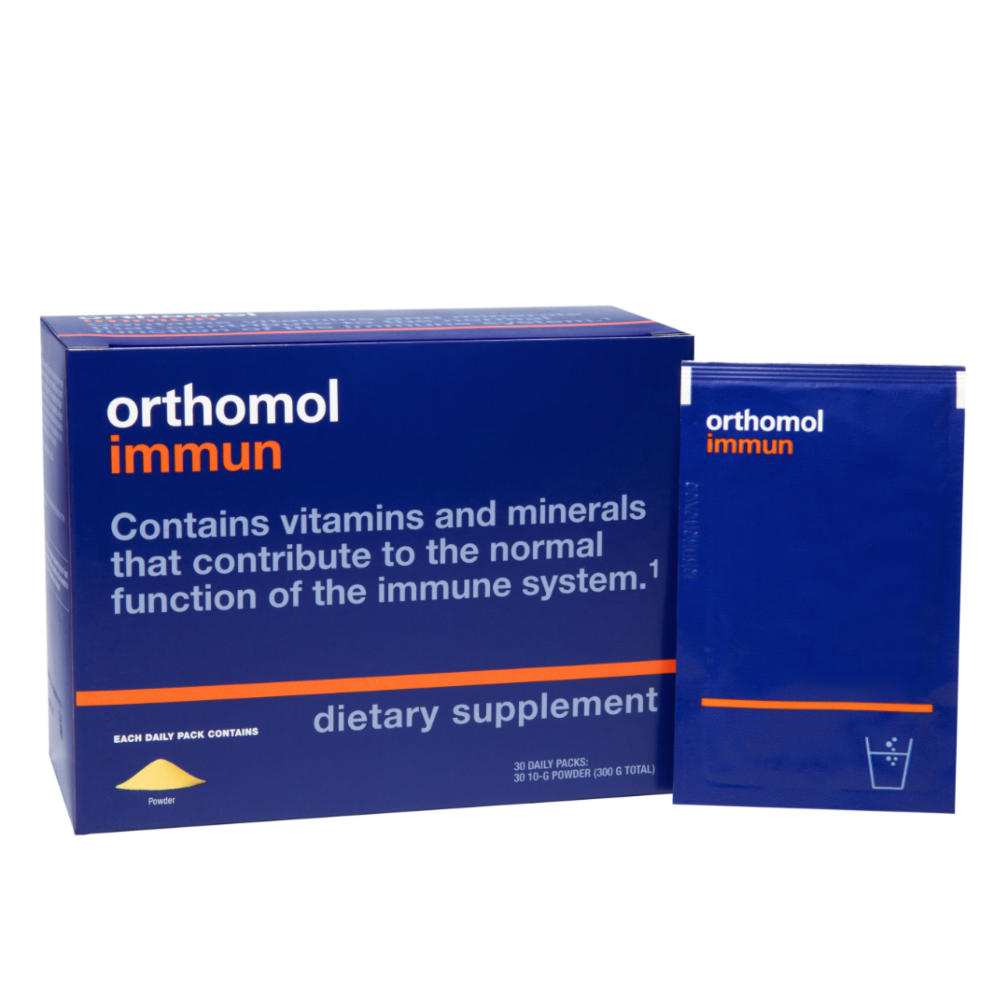 Orthomol Immun Powder – 30 Daily Packs | Immune Support Supplement with Essential Micronutrients, Vitamins A-E, Zinc & Selenium