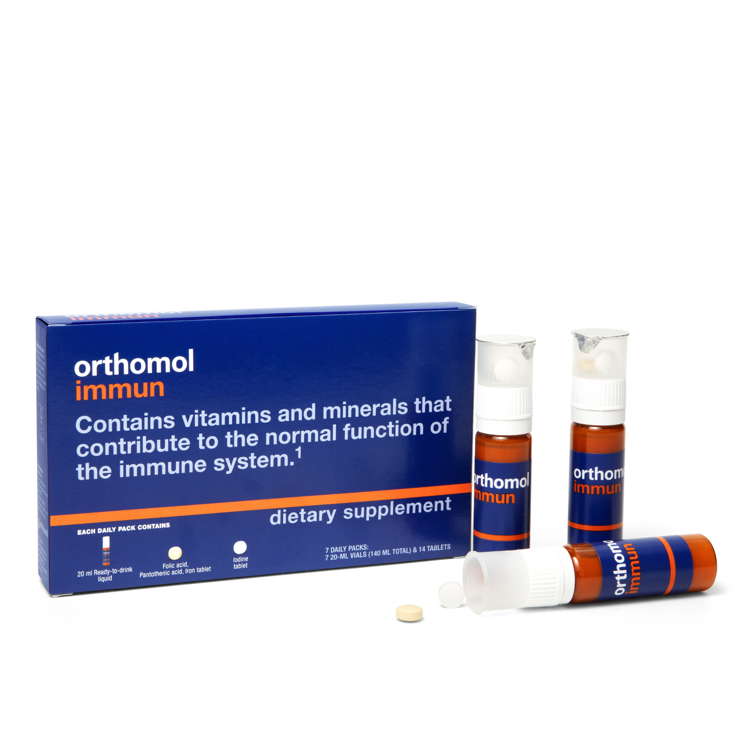 Orthomol Immun – Liquid Vials | 7-Day Supply, Immune Support Supplement with Vitamins A-E, Zinc & Selenium