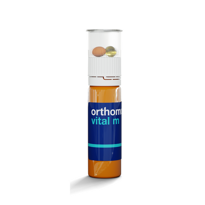 Orthomol Vital M Liquid Vial for Men, 30-Day Vitamin Supplement – Daily Energy, Fatigue Reduction & Vitality Support with Vitamins A, B, C, D, E, K, Omega-3 & Iodine