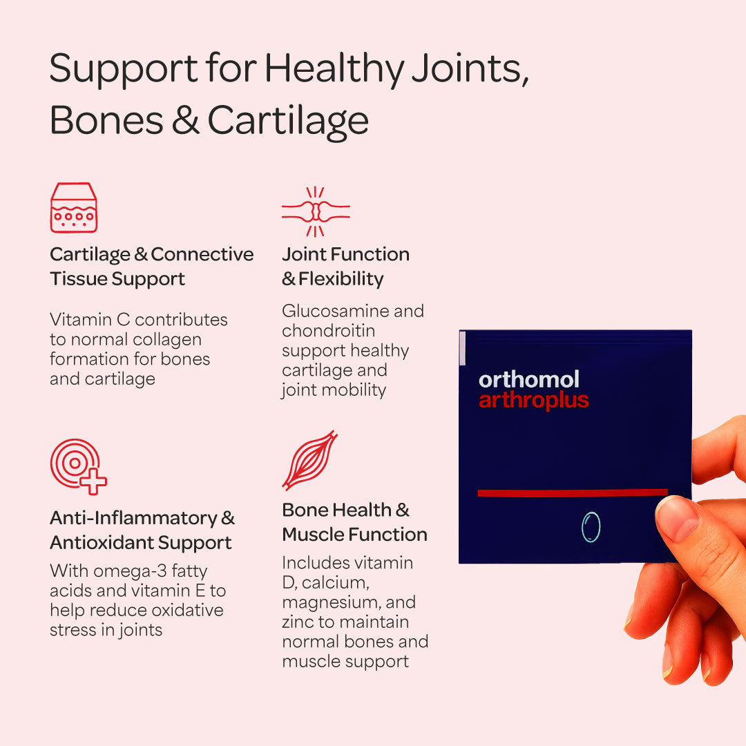 Orthomol Arthroplus, 30-Day Supply, Bone & Joint Health Supplement, Collagen Hydrolysate, Glucosamine Sulfate, Chondroitin Sulfate