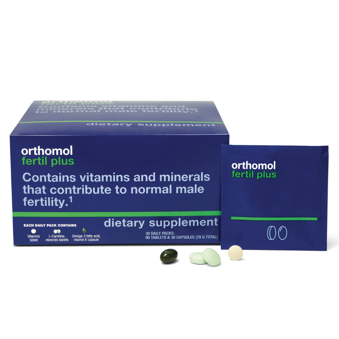 Orthomol Fertil Plus — Male Fertility Support with Selenium, Zinc, L-Carnitine & Antioxidants | 30-Day Supply