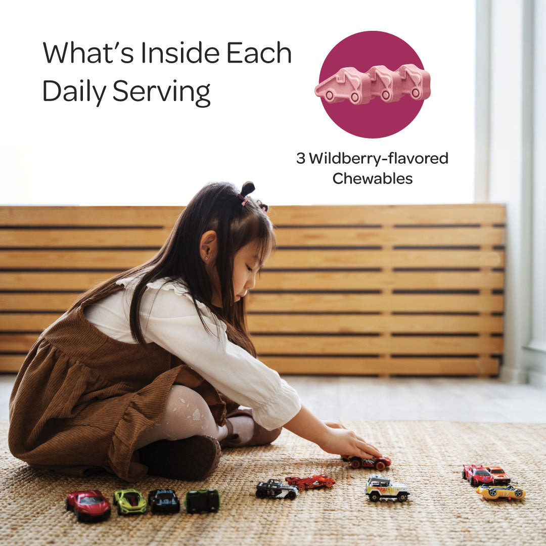 Orthomol Immun Junior C Plus – 30-Day Supply | Children's Chewable Immune Support in Wildberry Flavor