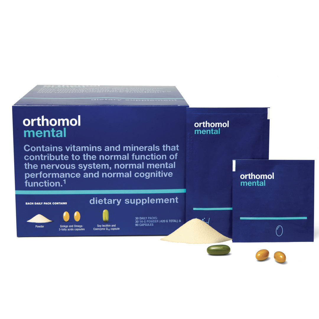 Orthomol Mental, 30-Day Supply, Premium Cognitive Support Supplement with Essential Brain Nutrients for Enhanced Focus & Energy