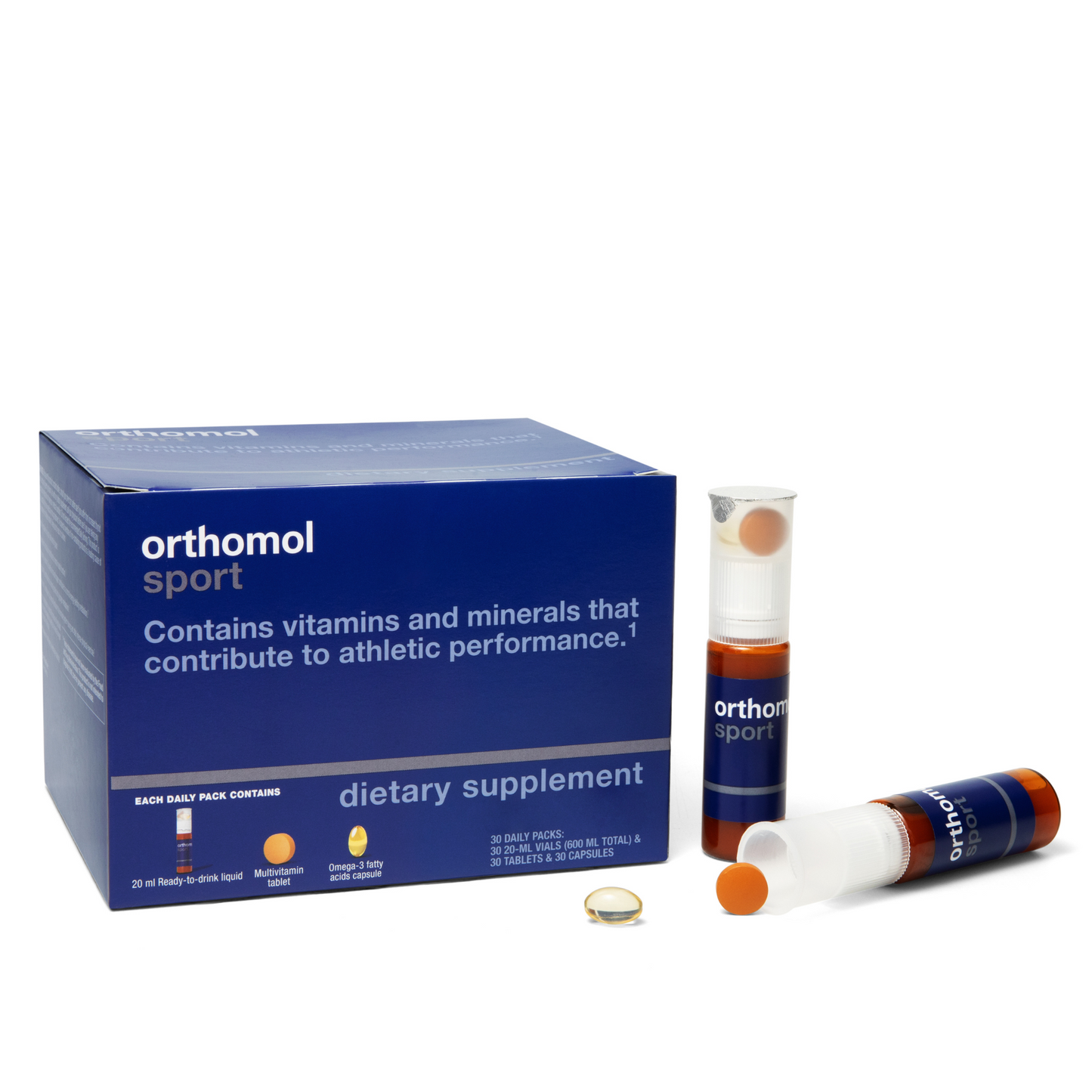 Orthomol Sport – 30-Day Supply | Advanced Sports Nutrition with Essential Vitamins, Minerals, Omega-3, Coenzyme Q10 & L-Carnitine for Performance, Endurance & Recovery
