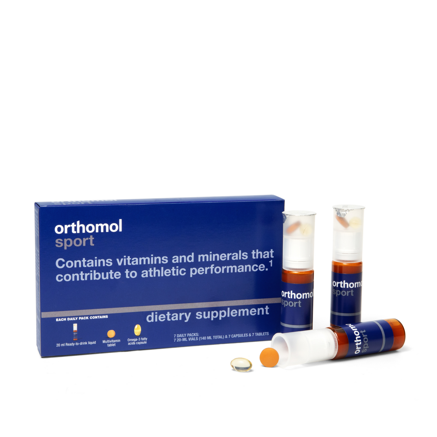 Orthomol Sport – 7-Day Supply | Advanced Sports Nutrition with Essential Vitamins, Minerals, Omega-3, Coenzyme Q10 & L-Carnitine for Performance, Endurance & Recovery