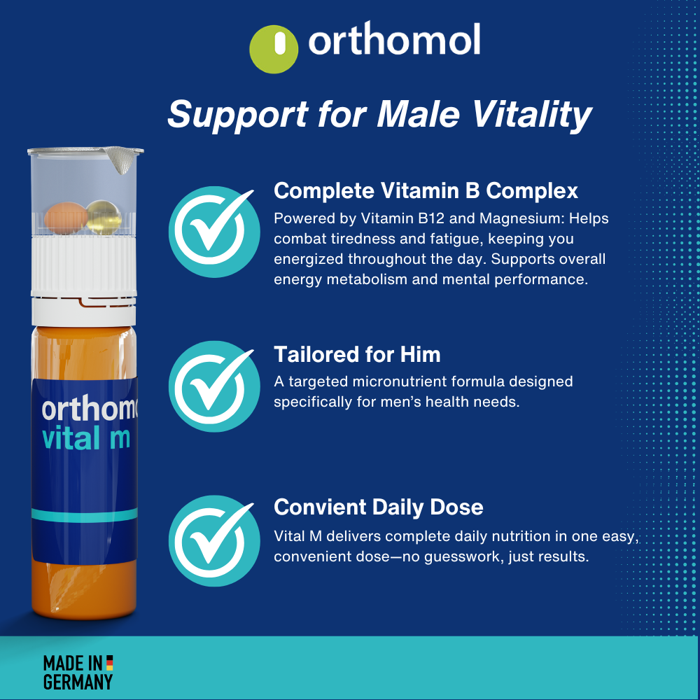 Support for Male Energy and Vitality, Essential Micronutrients for Men. Ready to Drink Vitamin Liquid and Capsules for Daily Energy and Wellness