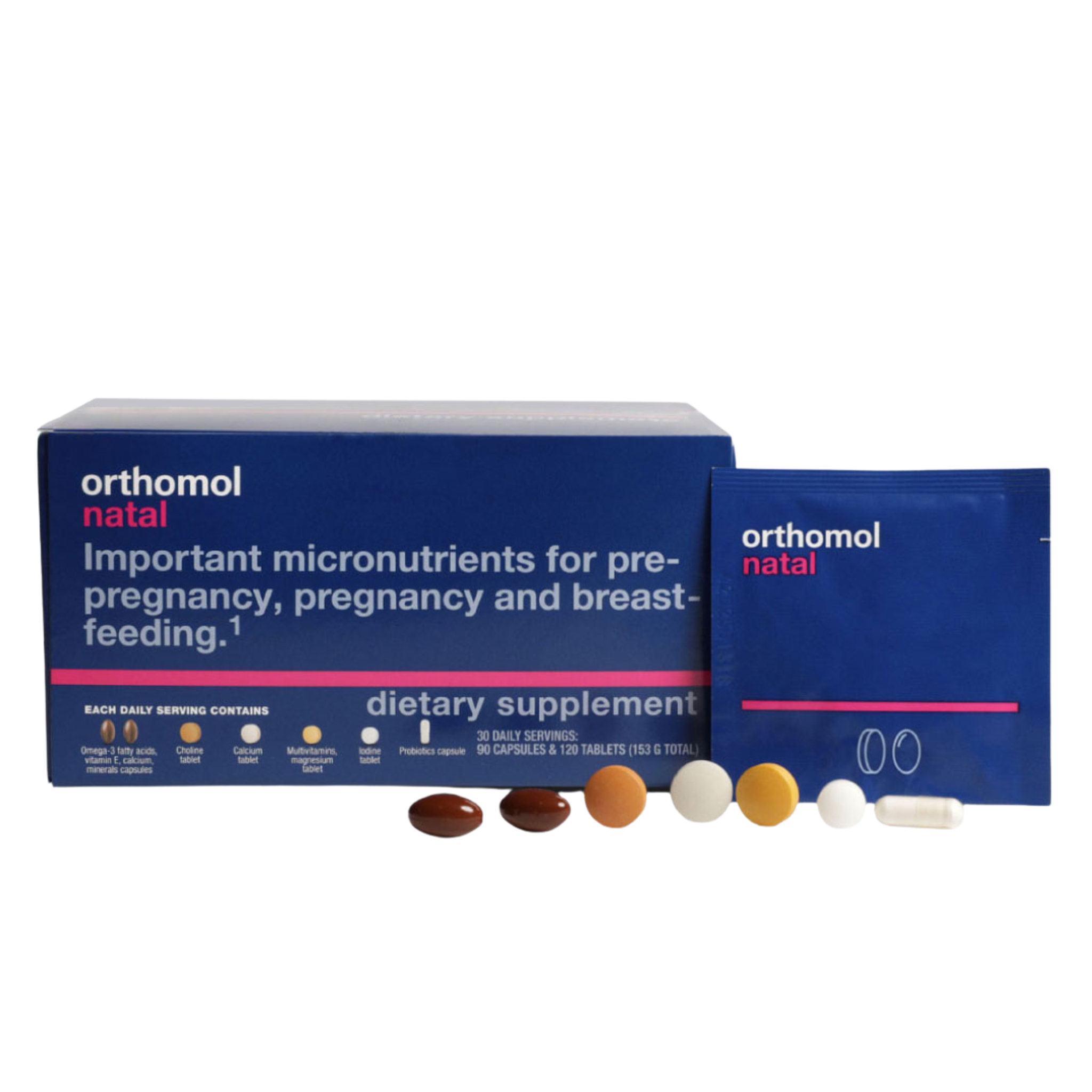 Orthomol Natal — Prenatal & Postnatal Support with DHA, Folic Acid & Daily Micronutrients | Tablets & Capsules | 30-Day Supply
