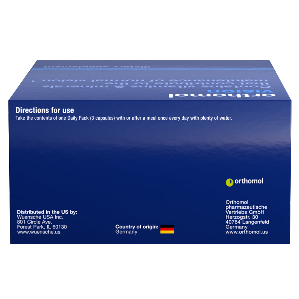 Orthomol Vision, 30-Day Supply, Comprehensive Eye Health Supplement with Micronutrients to Support Vision & Eye Wellness