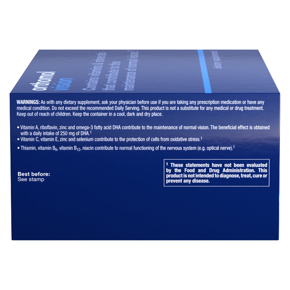 Orthomol Vision, 30-Day Supply, Comprehensive Eye Health Supplement with Micronutrients to Support Vision & Eye Wellness
