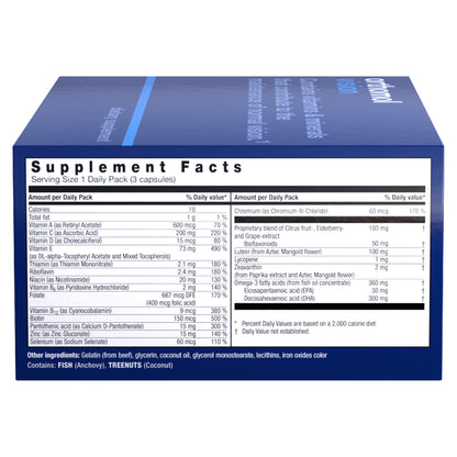 Orthomol Vision, 30-Day Supply, Comprehensive Eye Health Supplement with Micronutrients to Support Vision & Eye Wellness