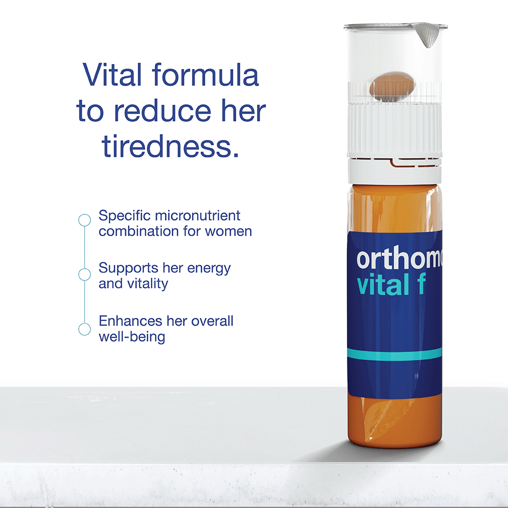 Orthomol Vital F Vial, Daily Liquid Multivitamin for Women, 30-Day Supply, Boosts Energy, Reduces Fatigue & Supports Overall Well-being, Includes Vitamins A, B, C, D, E, K, Calcium, Iodine & Omega-3