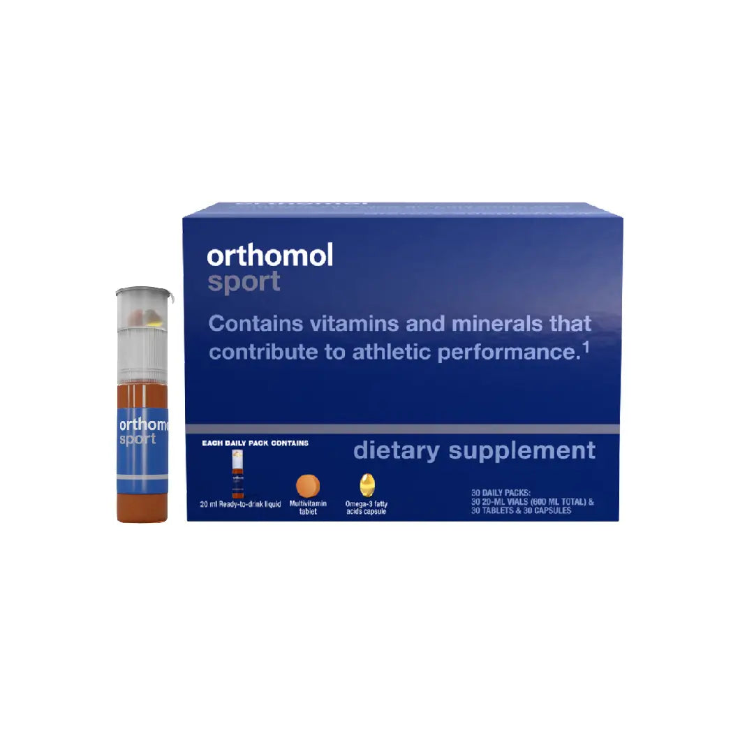 Orthomol Sport, 30-Day Supply, Premium Sports Nutrition Supplement with Vitamins A, B, C, D, E, Zinc, Iodine, Coenzyme Q10, L-Carnitine, Omega-3, and Essential Minerals for Optimal Performance