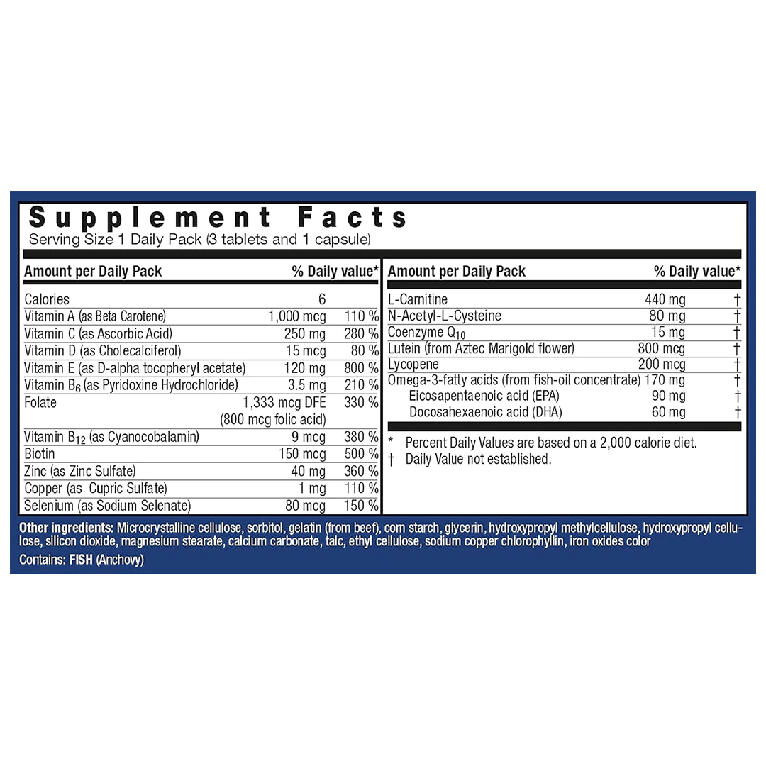 Orthomol Fertil Plus 30, Male Prenatal Supplements, Vital Nutrients for Conception with Selenium and L-Carnitine, 30-Day Supply