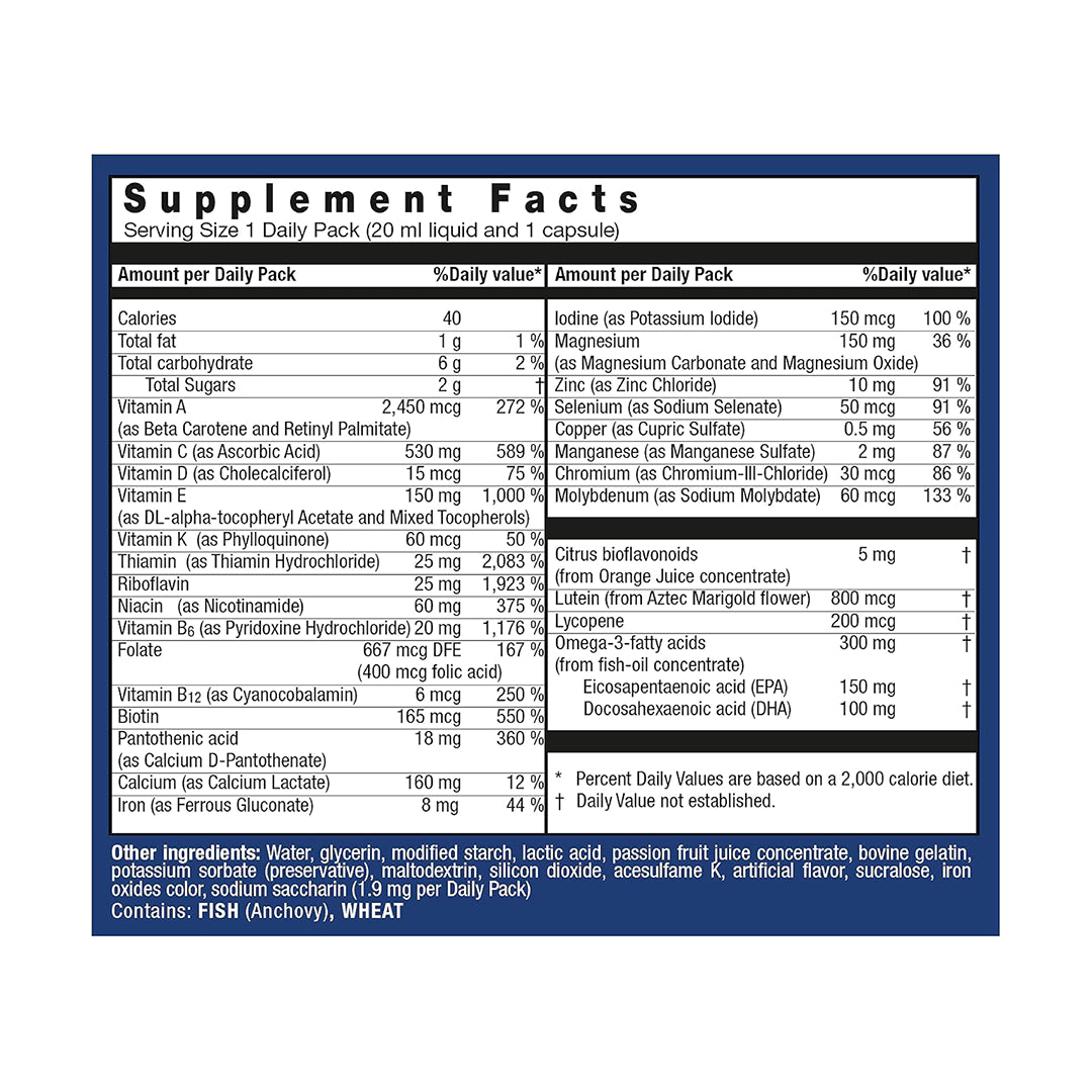 Orthomol Vital F Vial, Daily Liquid Multivitamin for Women, 30-Day Supply, Boosts Energy, Reduces Fatigue & Supports Overall Well-being, Includes Vitamins A, B, C, D, E, K, Calcium, Iodine & Omega-3