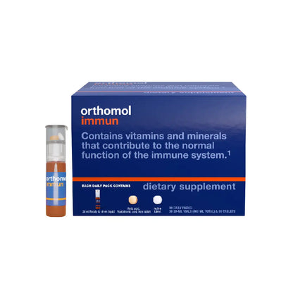 Orthomol Immun Vial, Daily Liquid Immune Support Supplement, 30-Day Supply, Includes Vitamins A, B, C, D, E, Zinc & Iodine, Premium Formula for Enhanced Immune Defense