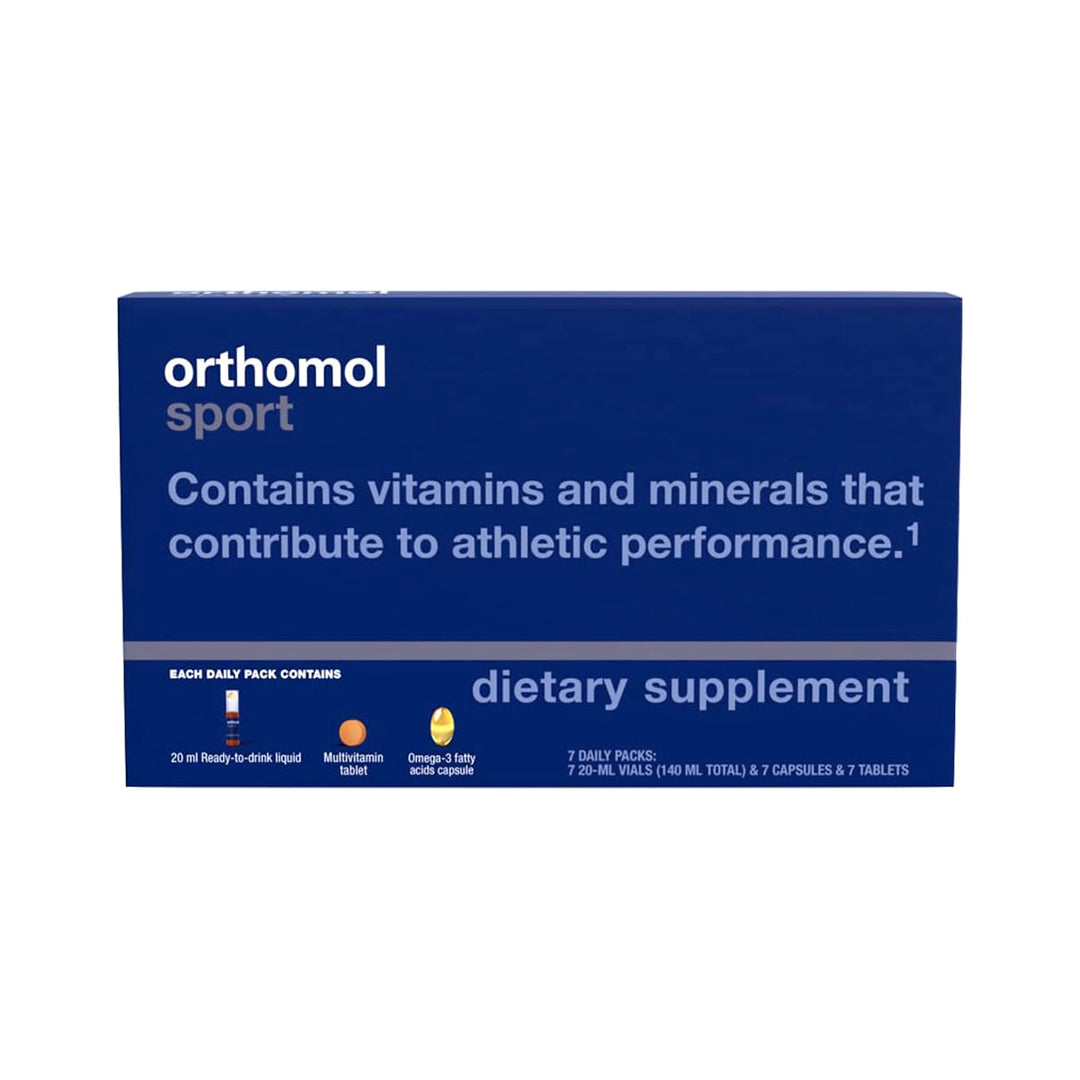 Orthomol Sport, 7-Day Supply, Premium Sports Nutrition Supplement with Vitamins A, B, C, D, E, Zinc, Iodine, Coenzyme Q10, L-Carnitine, Omega-3, and Essential Minerals for Optimal Performance