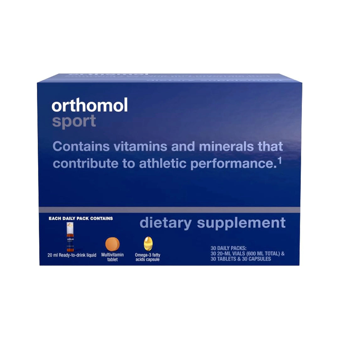 Orthomol Sport, 30-Day Supply, Premium Sports Nutrition Supplement with Vitamins A, B, C, D, E, Zinc, Iodine, Coenzyme Q10, L-Carnitine, Omega-3, and Essential Minerals for Optimal Performance