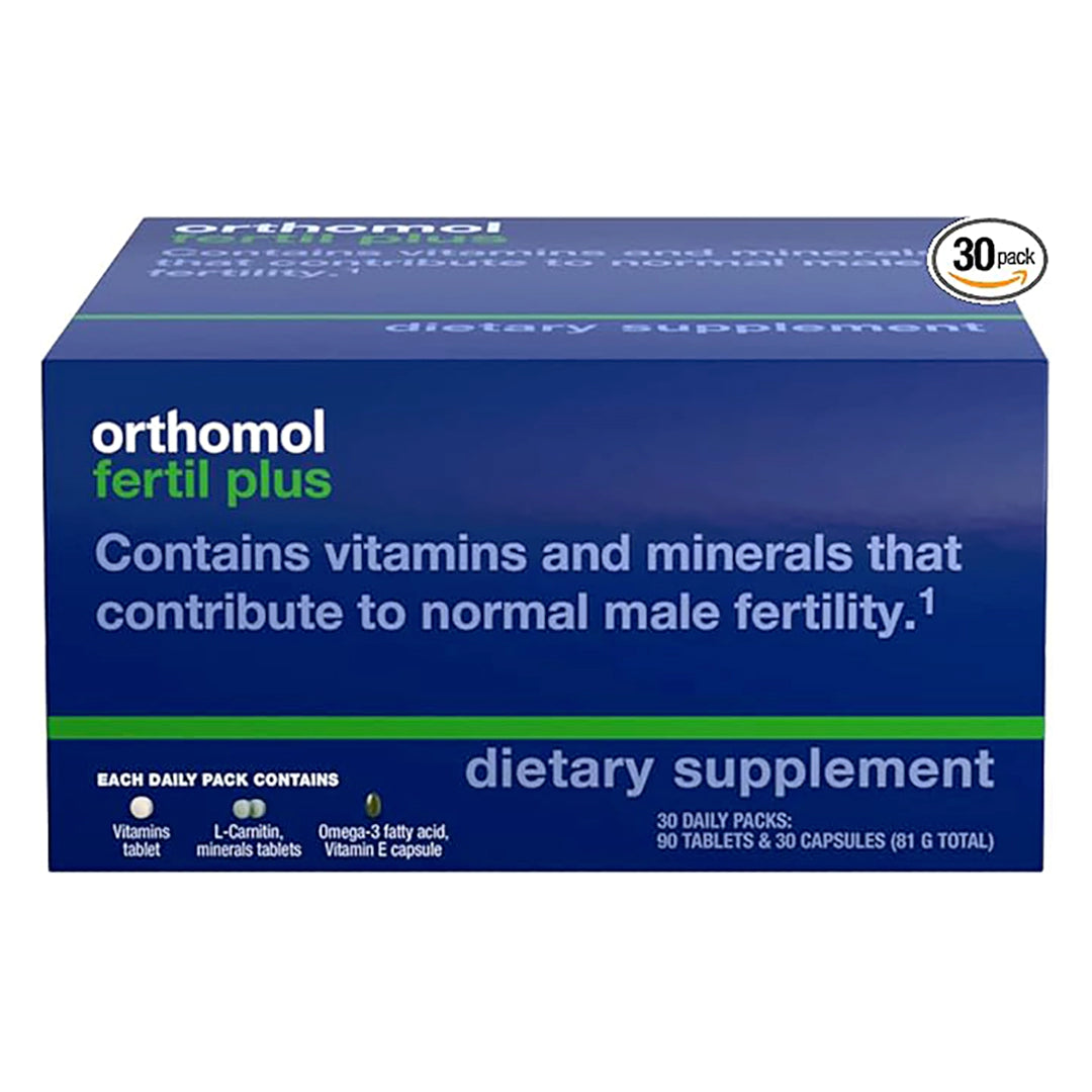 Orthomol Fertil Plus 30, Male Prenatal Supplements, Vital Nutrients for Conception with Selenium and L-Carnitine, 30-Day Supply