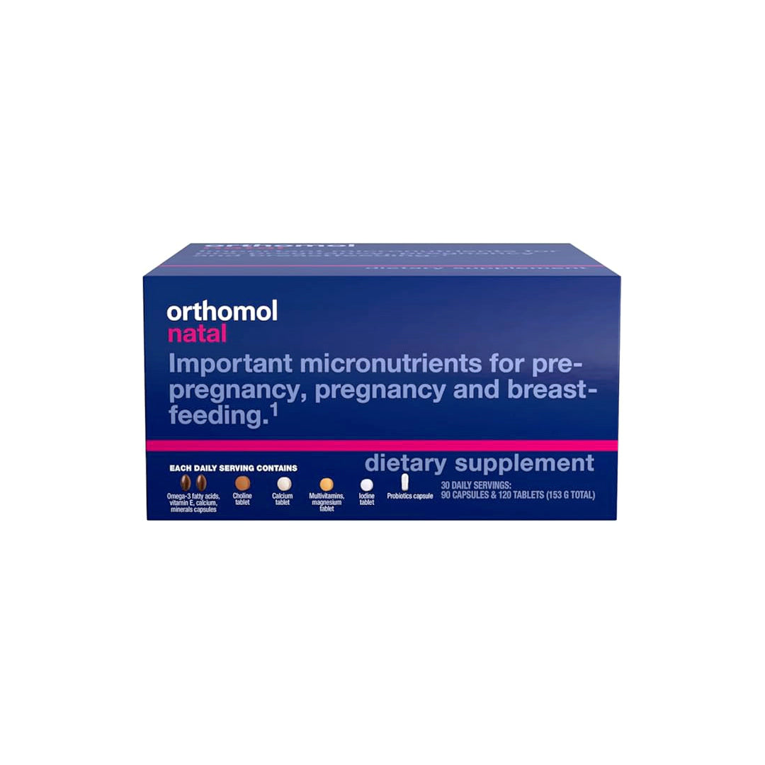 Orthomol Natal, Natal Supplement, Supports Health for Pre-Pregnancy, Pregnancy, and Breastfeeding, Tablets and Capsule Supplement, 30-Day Supply