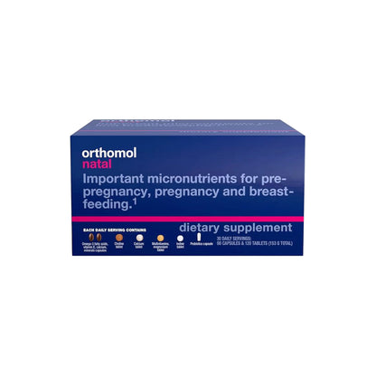 Orthomol Natal, Natal Supplement, Supports Health for Pre-Pregnancy, Pregnancy, and Breastfeeding, Tablets and Capsule Supplement, 30-Day Supply