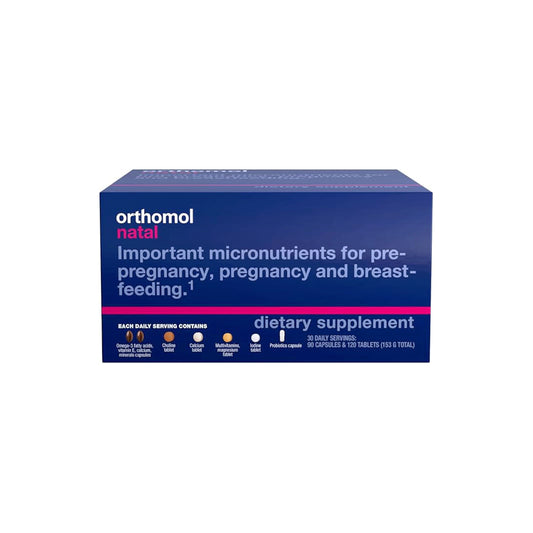 Orthomol Natal, Natal Supplement, Supports Health for Pre-Pregnancy, Pregnancy, and Breastfeeding, Tablets and Capsule Supplement, 30-Day Supply