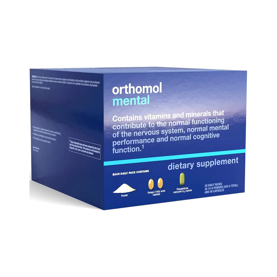 Orthomol Mental, 30-Day Supply, Premium Cognitive Support Supplement with Essential Brain Nutrients for Enhanced Focus & Energy